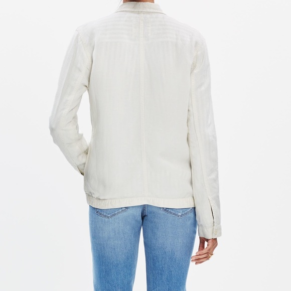 Madewell League Cargo Linen Jacket in Ivory - Picture 3 of 10